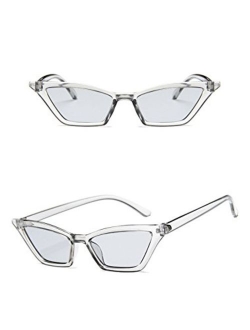 W&Y YING Store Small Cat Eye Sunglass Skinny Retro Frame Y2K Shades Trendy Fun Fashion Glasses