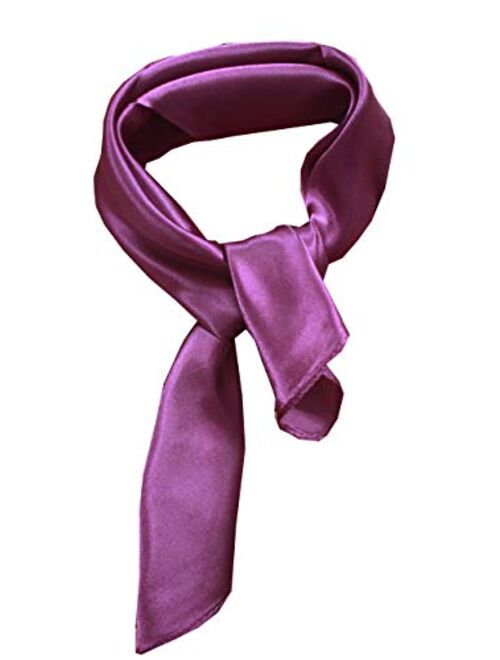 nania Silk square scarf pure color head scarf blend neckerchief