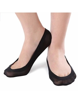 Likimar 5 Pairs No Show Socks Women Low Cut Boat Liner Sock for Flats Womens Thin Non Slip Invisible Footies Socks Nylon