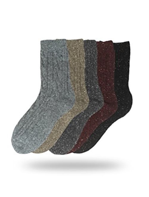 Eedor Womens Winter Knitting Warm Wool Crew Socks