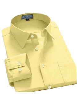 Men's Regular Fit Long Sleeve Button Down Dress Shirt