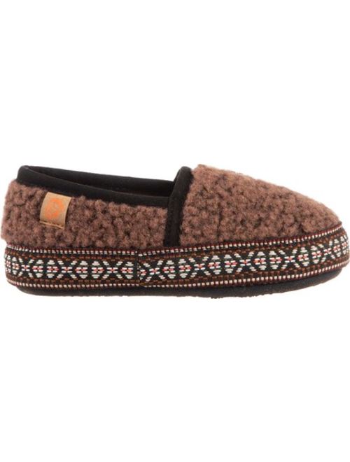 Children's Acorn Woven Trim Moccasin Slipper