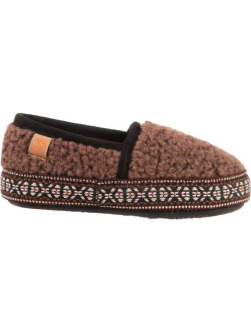 Children's Acorn Woven Trim Moccasin Slipper