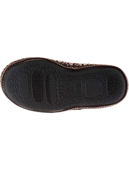 Children's Acorn Woven Trim Moccasin Slipper