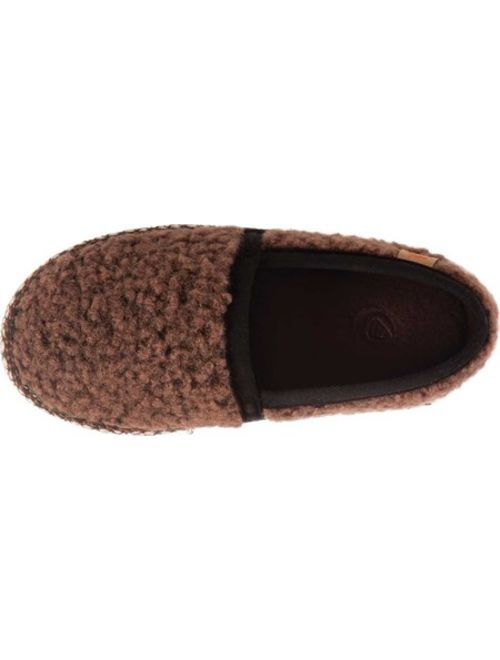 Children's Acorn Woven Trim Moccasin Slipper