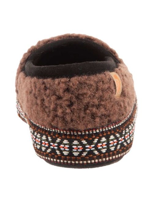 Children's Acorn Woven Trim Moccasin Slipper