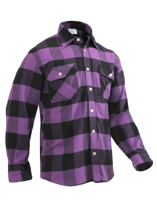 Rothco Cotton Plaid Heavyweight Brawny Flannel Shirt 