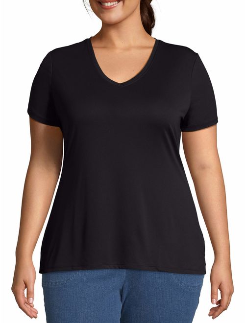 Just My Size Women's Plus Size Active Cool Dri Performance V-neck