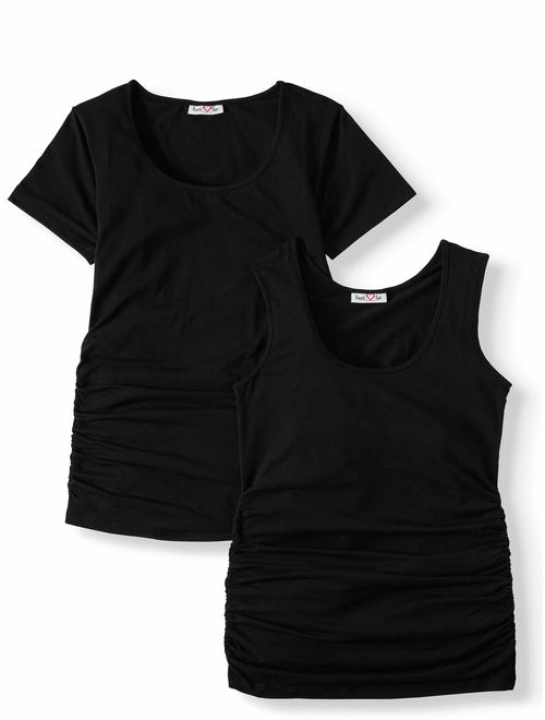 Maternity Oh! Mamma Short Sleeve T-shirt & Tank top, 2 pack (Available in Plus)