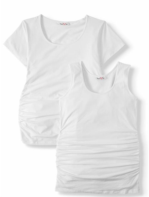 Maternity Oh! Mamma Short Sleeve T-shirt & Tank top, 2 pack (Available in Plus)