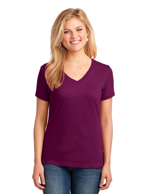 Port & Company Womens V-Neck Fashion T-Shirts