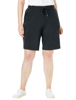 Woman Within Plus Size Sport Knit Short Shorts