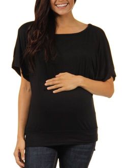 24/7 Maternity Women's Banded Dolman Top