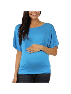 24/7 Maternity Women's Banded Dolman Top