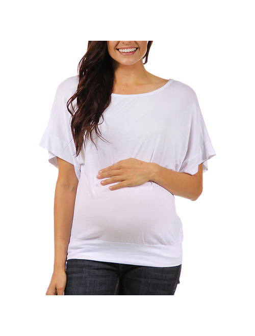 24/7 Maternity Women's Banded Dolman Top