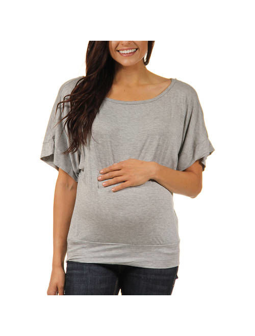 24/7 Maternity Women's Banded Dolman Top