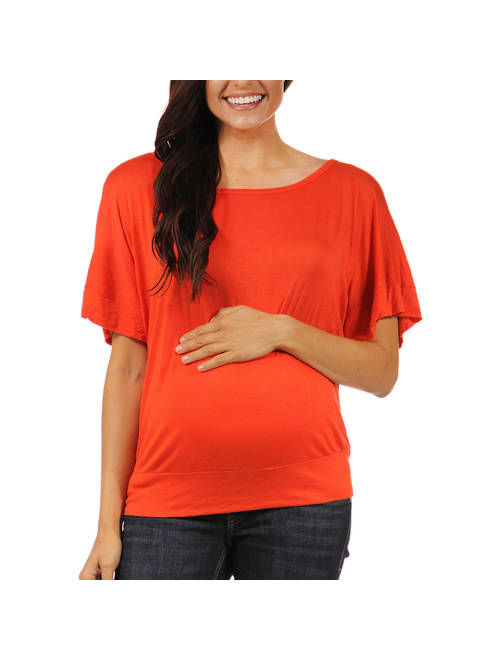 24/7 Maternity Women's Banded Dolman Top