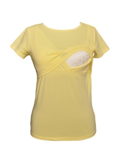 100% premium Cotton - Women Nursing Maternity T-Shirt