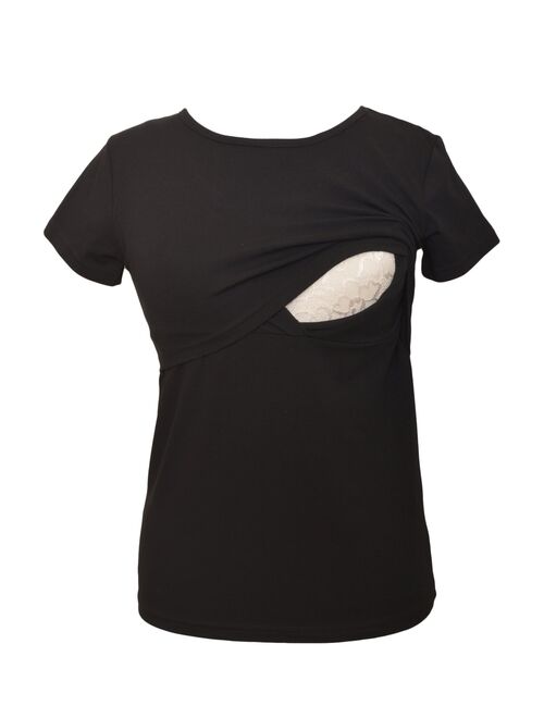 100% premium Cotton - Women Nursing Maternity T-Shirt