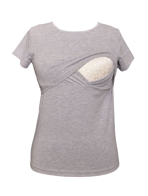 100% premium Cotton - Women Nursing Maternity T-Shirt