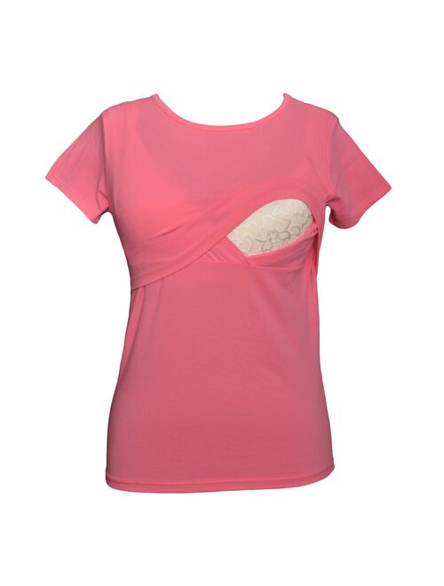 100% premium Cotton - Women Nursing Maternity T-Shirt