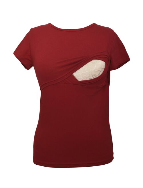 100% premium Cotton - Women Nursing Maternity T-Shirt