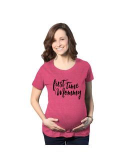 Maternity First Time Mommy Pregnancy T shirt Cute Belly Bump Tee Mother To Be