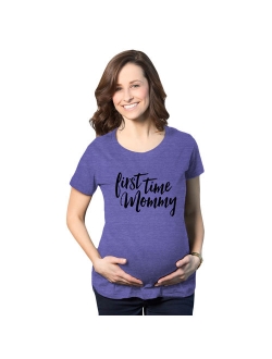 Maternity First Time Mommy Pregnancy T shirt Cute Belly Bump Tee Mother To Be