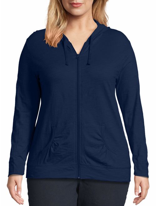 Just My Size Women's Plus Size Slub Jersey Hoodie