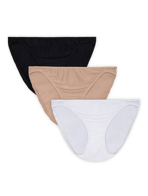 Radiant by Vanity Fair Womens Comfort Stretch Bikini Panties, 3-Pack