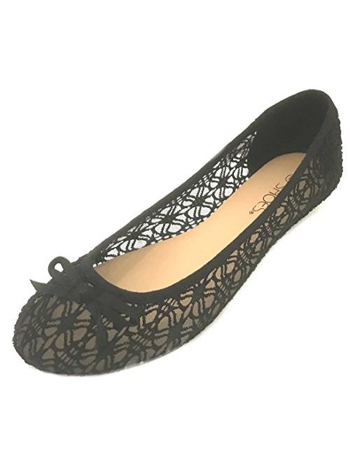 Shoes 18 Womens Canvas Crochet Slip on Shoes Flats