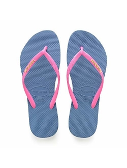 Women's Slim Logo Pop Up Multicolored Flip-Flop Sandals