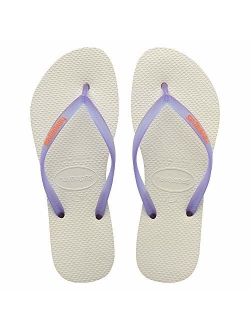 Women's Slim Logo Pop Up Multicolored Flip-Flop Sandals