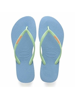 Women's Slim Logo Pop Up Multicolored Flip-Flop Sandals