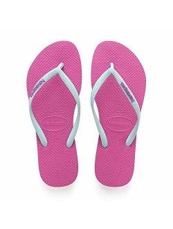 Women's Slim Logo Pop Up Multicolored Flip-Flop Sandals