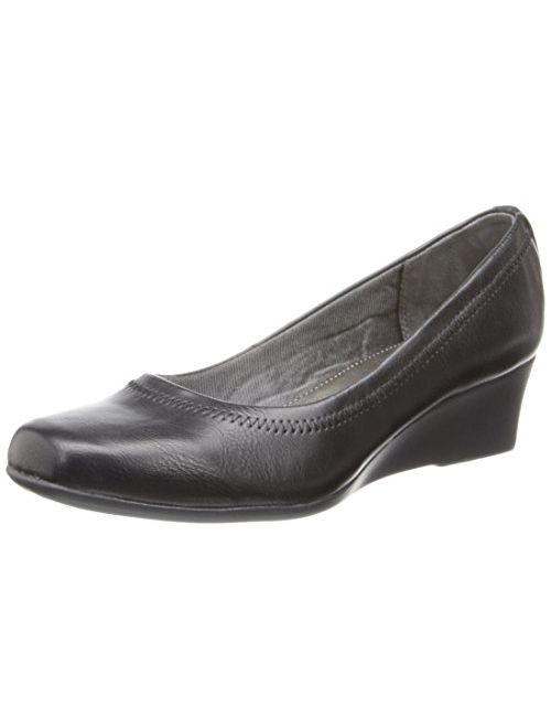 LifeStride Womens Groovy Closed Toe Wedge Pumps