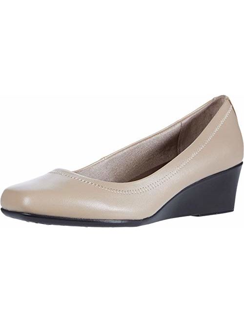 LifeStride Womens Groovy Closed Toe Wedge Pumps