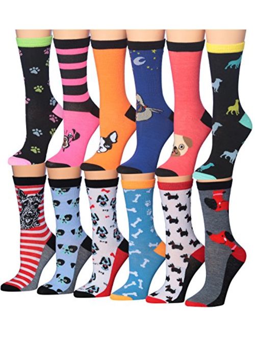 Tipi Toe Women's Fashion Novelty Animal Characters Cartoon Cat Panda Penguin Crew Socks