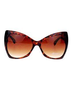 SA106 Unique Oversized Cat Eye Hybrid Butterfly Sunglasses