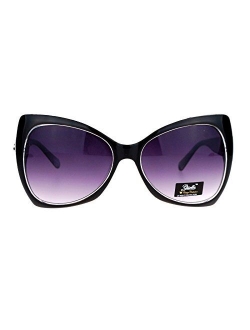 SA106 Unique Oversized Cat Eye Hybrid Butterfly Sunglasses