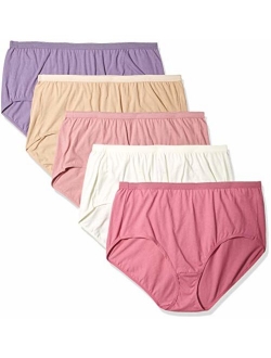 Women's 5 Pack Cotton Brief Panty (Assortments May Vary)