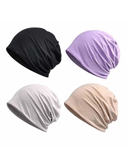 Cotton Fashion Beanies Chemo Caps Cancer Headwear Skull Cap Knitted hat Scarf for Women