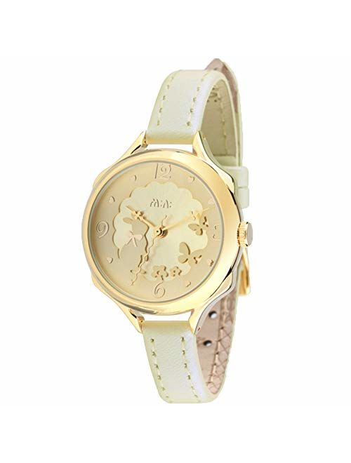 Cute Bowknot Bunny Girl's Teenagers' Wrist Watches,Butterfly Dial,Leather Strap Golden Case fq062