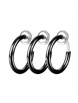 COCHARM Non-Piercing Septum Jewelry Spring Fake Clip on Earrings Hoop Cartilage Helix Lip Jewelry Hoop