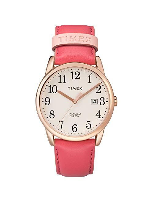 Timex Women's Easy Reader Date Leather Strap 38mm Watch