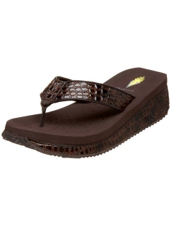 Volatile Women's Mini Croco Wedge Sandal