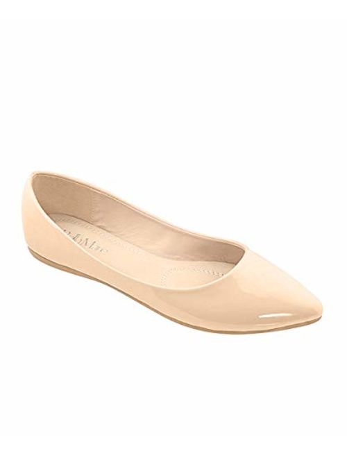 Bella Marie BellaMarie Angie-28 Women's Classic Pointy Toe Ballet Flat Shoes