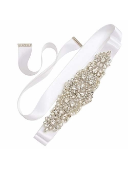 Yanstar Handmade Rhinestone Crystal Beads Wedding Bridal Belts