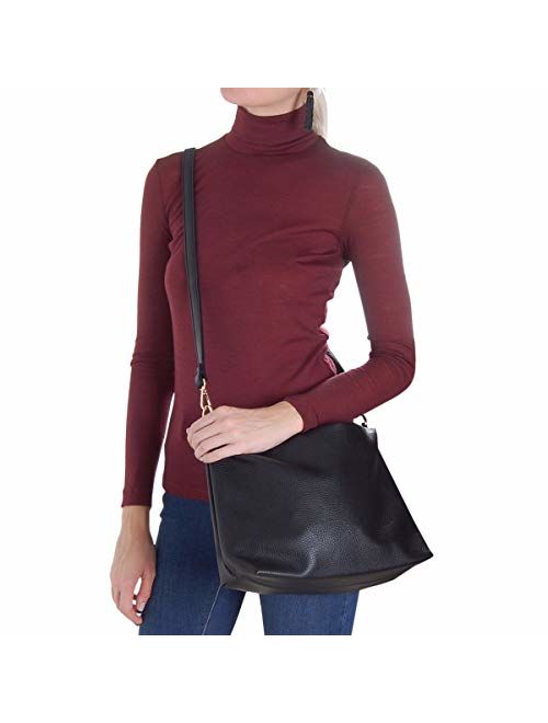 Humble Chic Crossbody Bag - Vegan Leather Satchel Messenger Handbag Shoulder Purse for Women