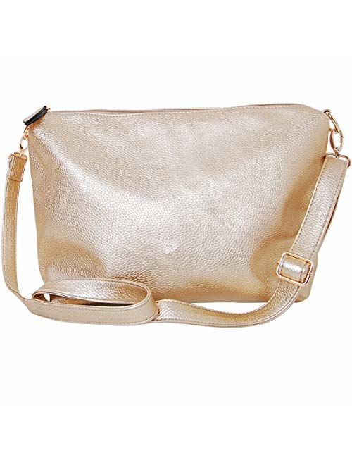 Humble Chic Crossbody Bag - Vegan Leather Satchel Messenger Handbag Shoulder Purse for Women